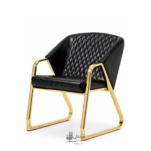 مبل تک نفره آنتیک پایه طلایی PVD