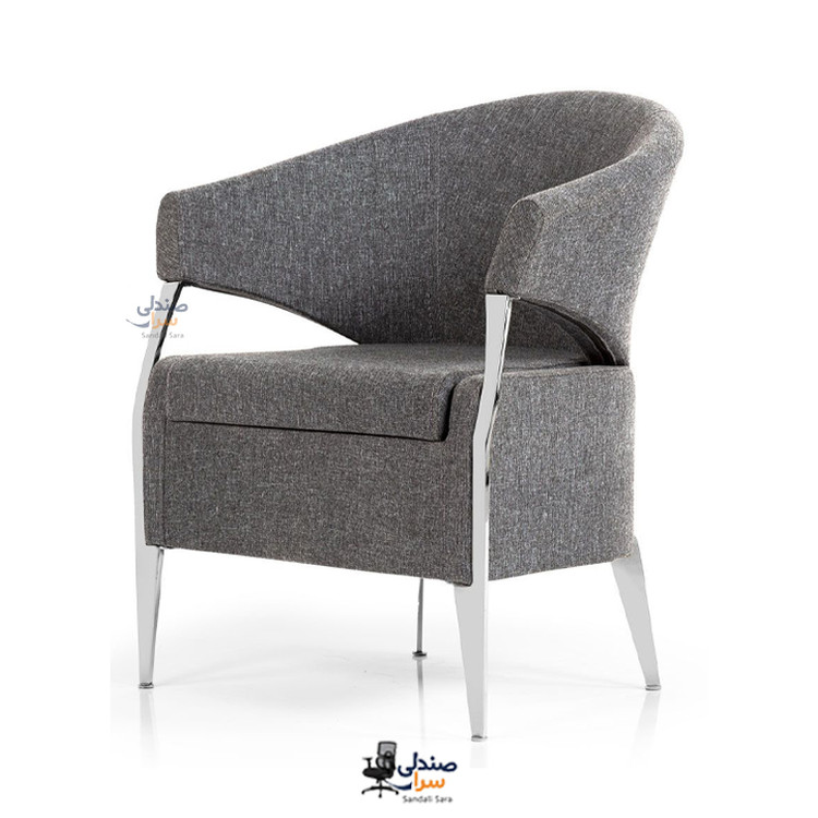 مبل تک نفره مدل الکا - پایه کروم