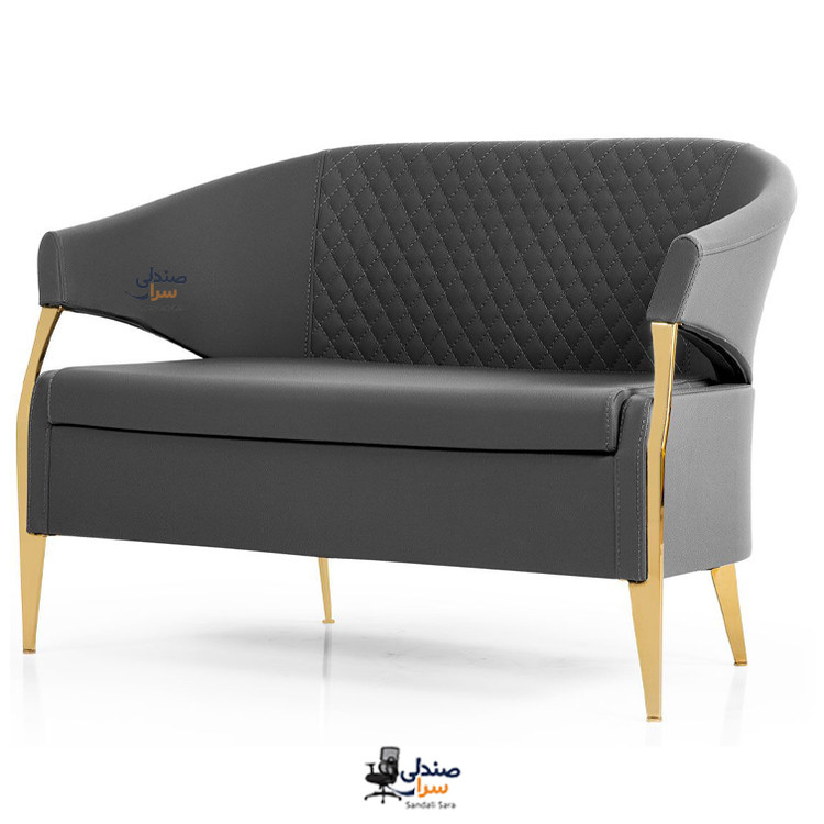 مبل دو نفره مدل الکا - پایه طلایی PVD