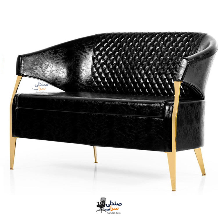 مبل دو نفره مدل الکا - پایه طلایی PVD