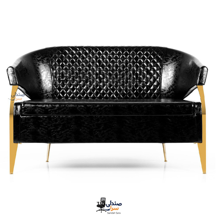 مبل دو نفره مدل الکا - پایه طلایی PVD