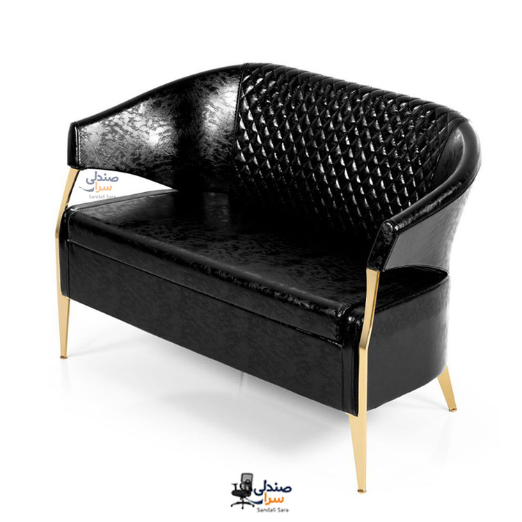 مبل دو نفره مدل الکا - پایه طلایی PVD