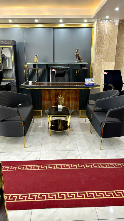 مبل دو نفره مدل الکا - پایه طلایی PVD