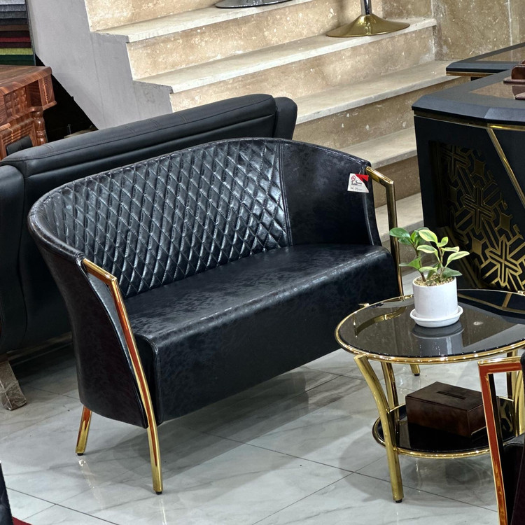 مبل دونفره پایه طلایی کد 2020N2F - شیرازه