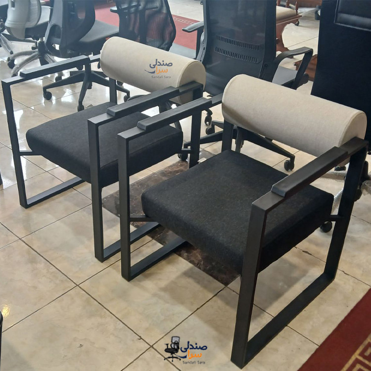 مبل تک نفره اداری مدل CH-17(N1) | مبل مدرن فلزی با نشیمن راحت و ضمانت ۳۶ ماهه