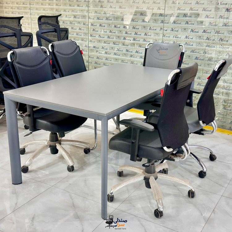 صفحه MDF دوبل ملامینه میز کنفرانس تمیس با لبه PVC